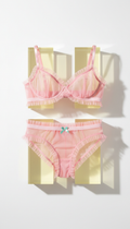 Ensemble bralette tulle rose bubblegum