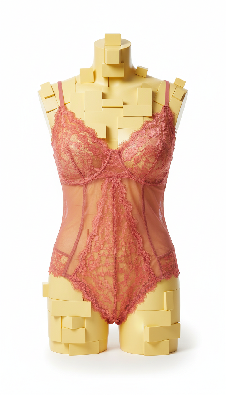 Body dentelle rouge coquelicot